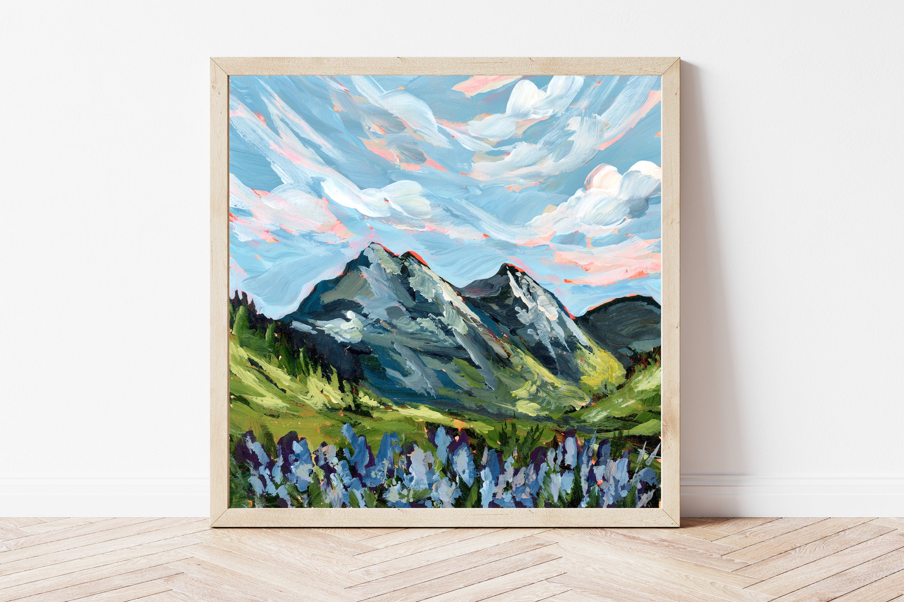 Glacier National Park Fine Art Print, Montana Mountain Landscape Painting