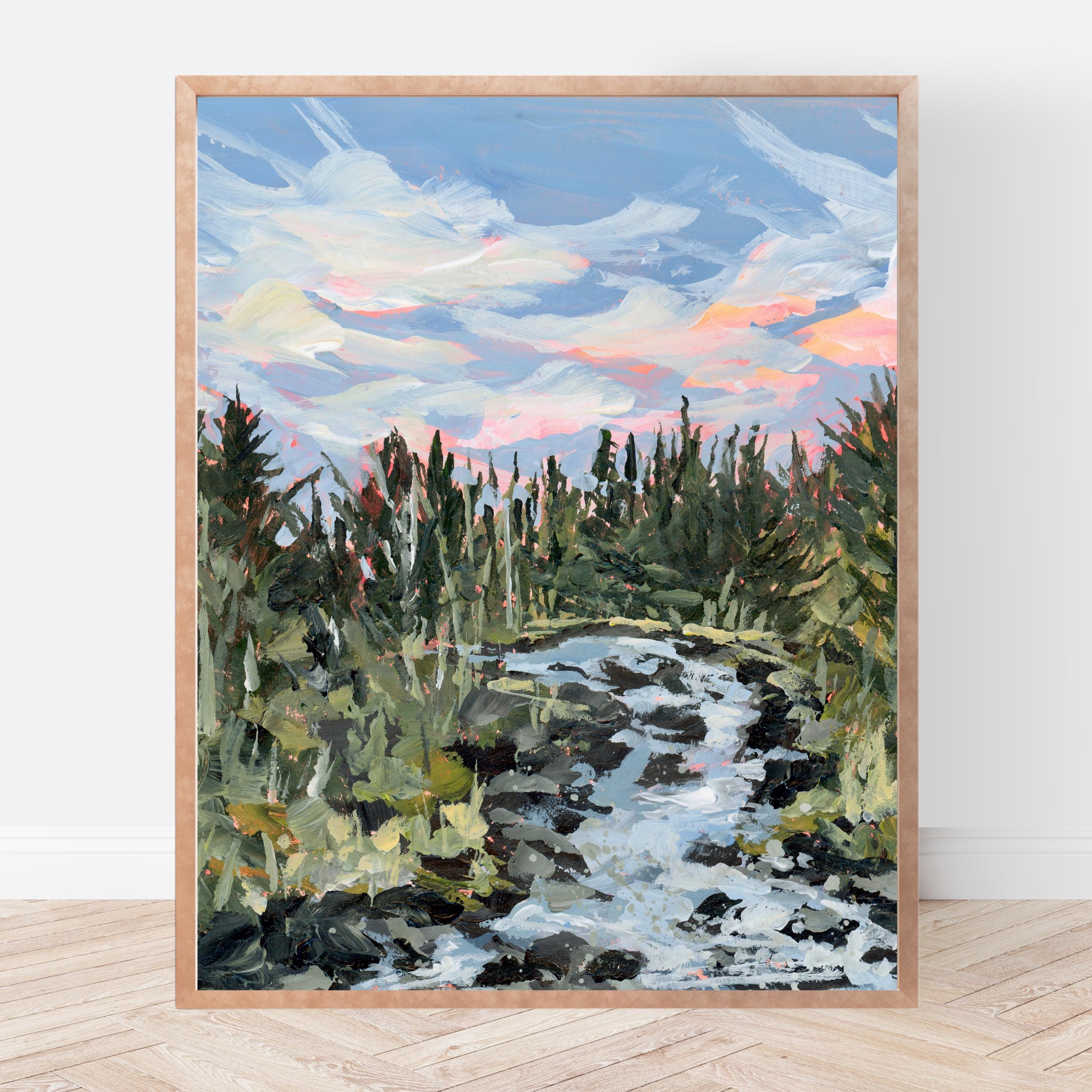 Minnesota Landscape Fine Art Print – Forest Painting, Outdoorsy Gift