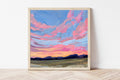New Mexico Sunset Fine Art Print, Southwestern Landscape Painting