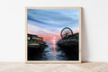Seattle Sunset Fine Art Print, Puget Sound Artwork, Washington Painting