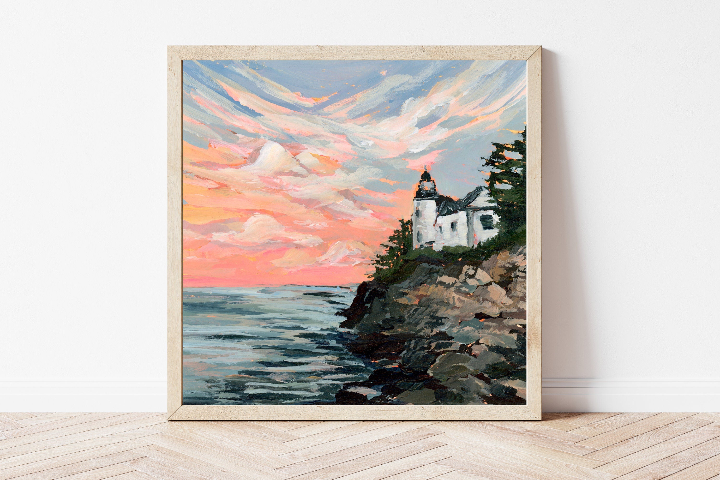 Maine Landscape Fine Art Print, Bass Harbor Lighthouse, Acadia National Park