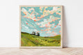 North Dakota Fine Art Print: Rural Farm Landscape Painting, Prairie Wall Art