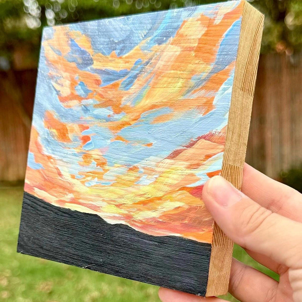 Big Bend Sunset, 5x5 ORIGINAL