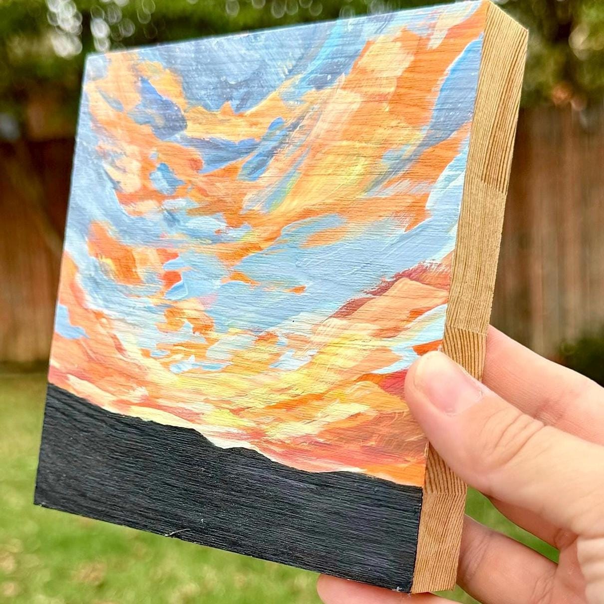 Big Bend Sunset, 5x5 ORIGINAL