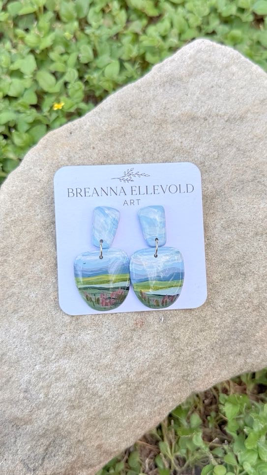 Kobuk Valley, Alaska HAND PAINTED EARRINGS