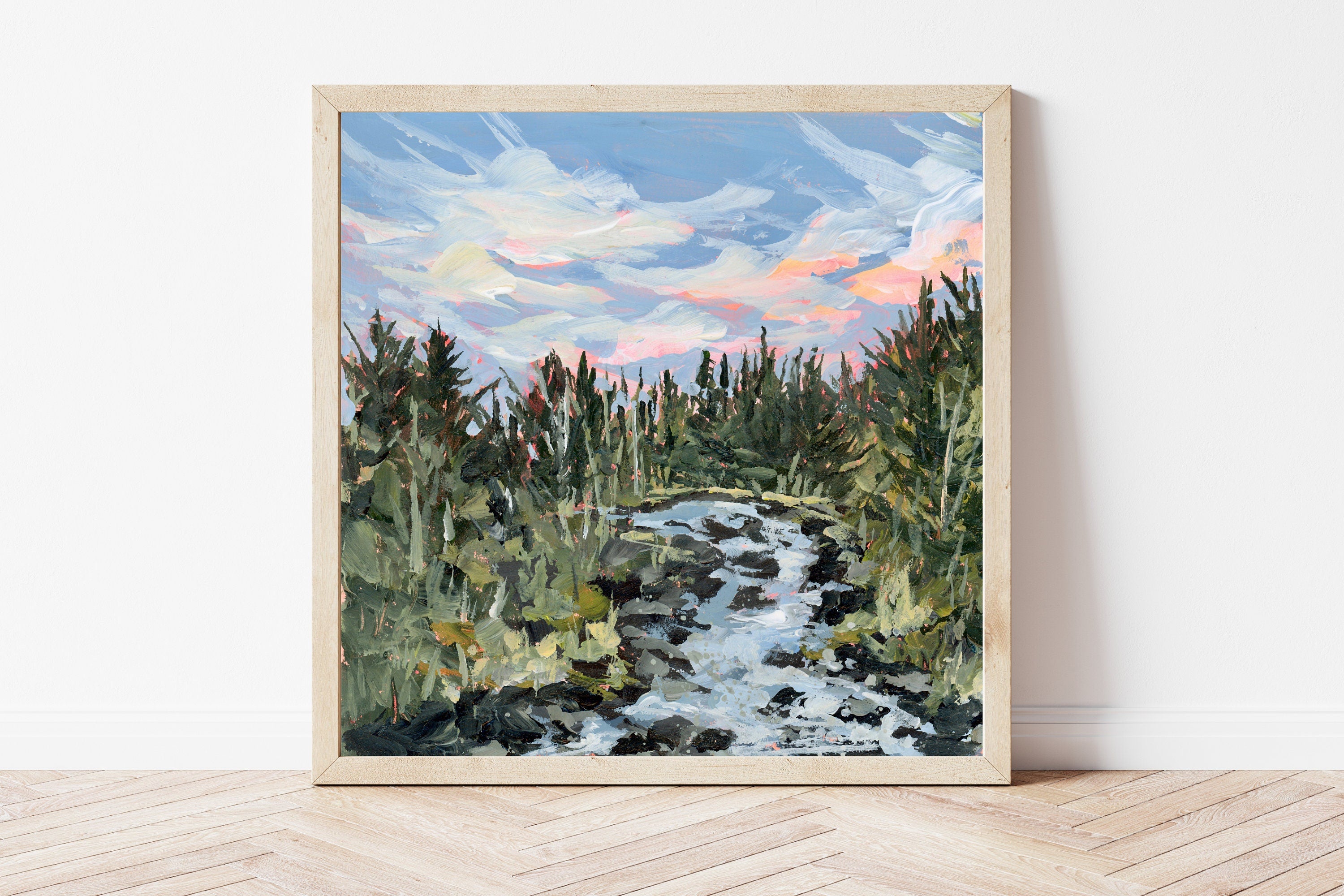 Minnesota Landscape Fine Art Print – Forest Painting, Outdoorsy Gift