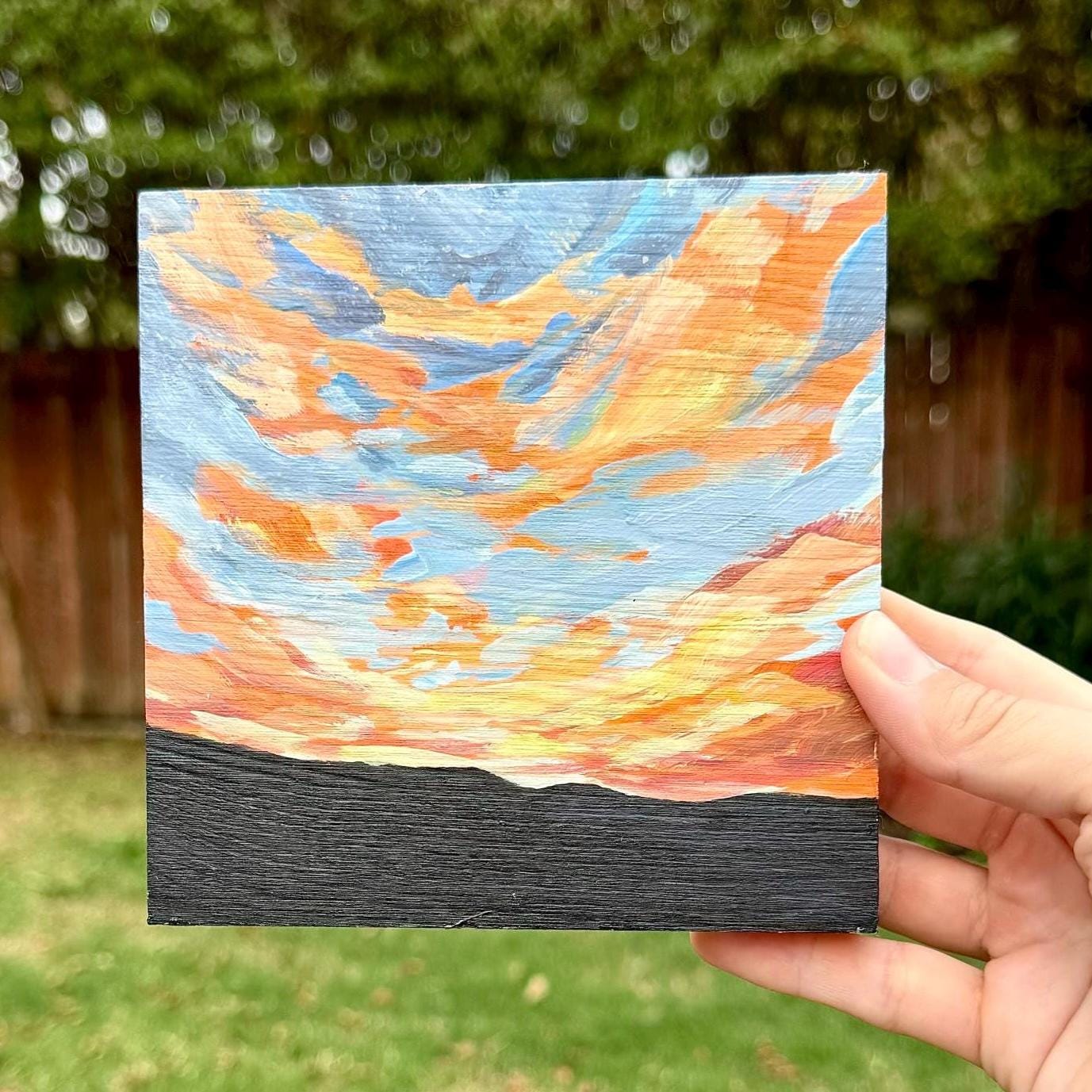 Big Bend Sunset, 5x5 ORIGINAL
