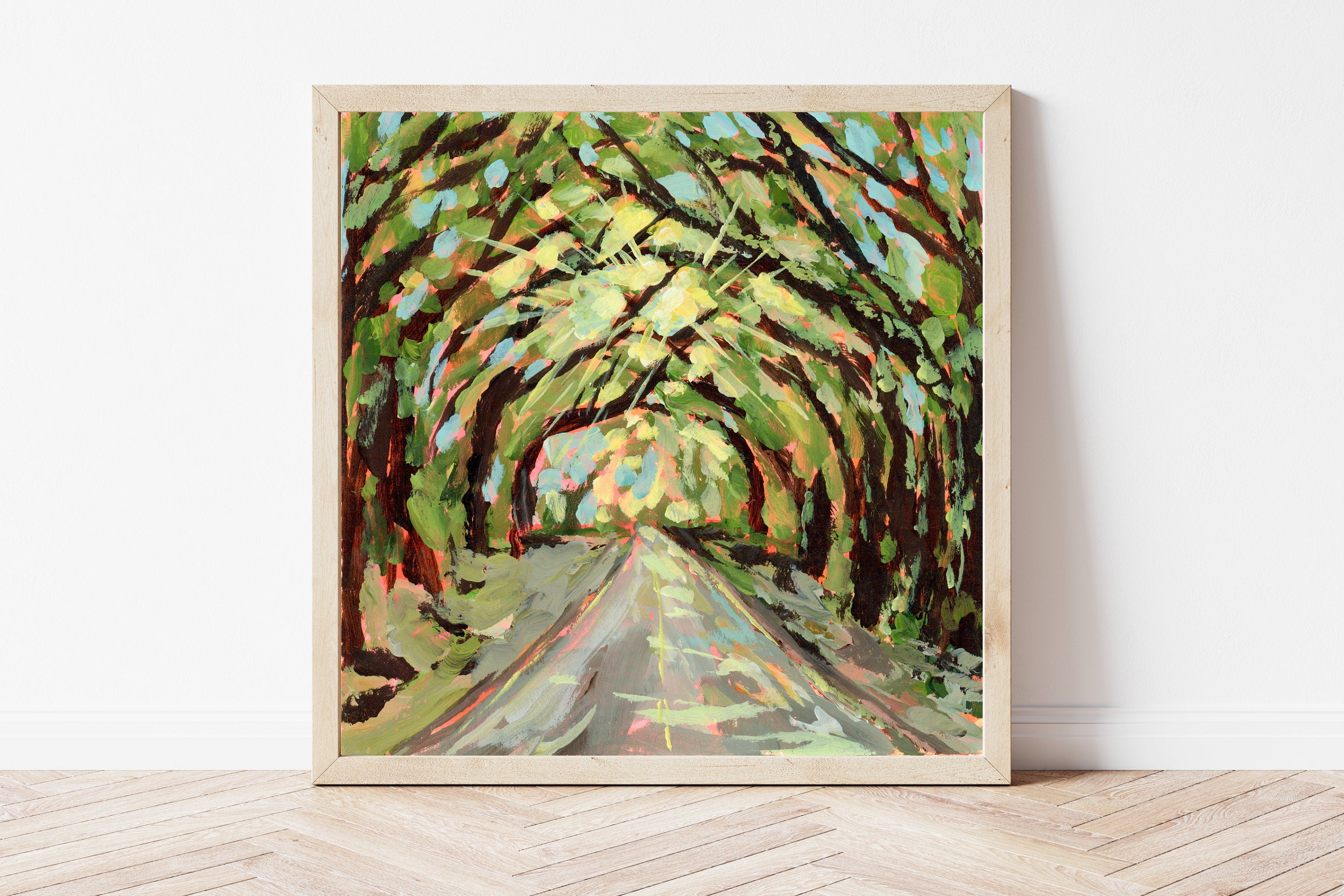 Alabama Tree Tunnel Fine Art Print: Spanish Moss Landscape Painting