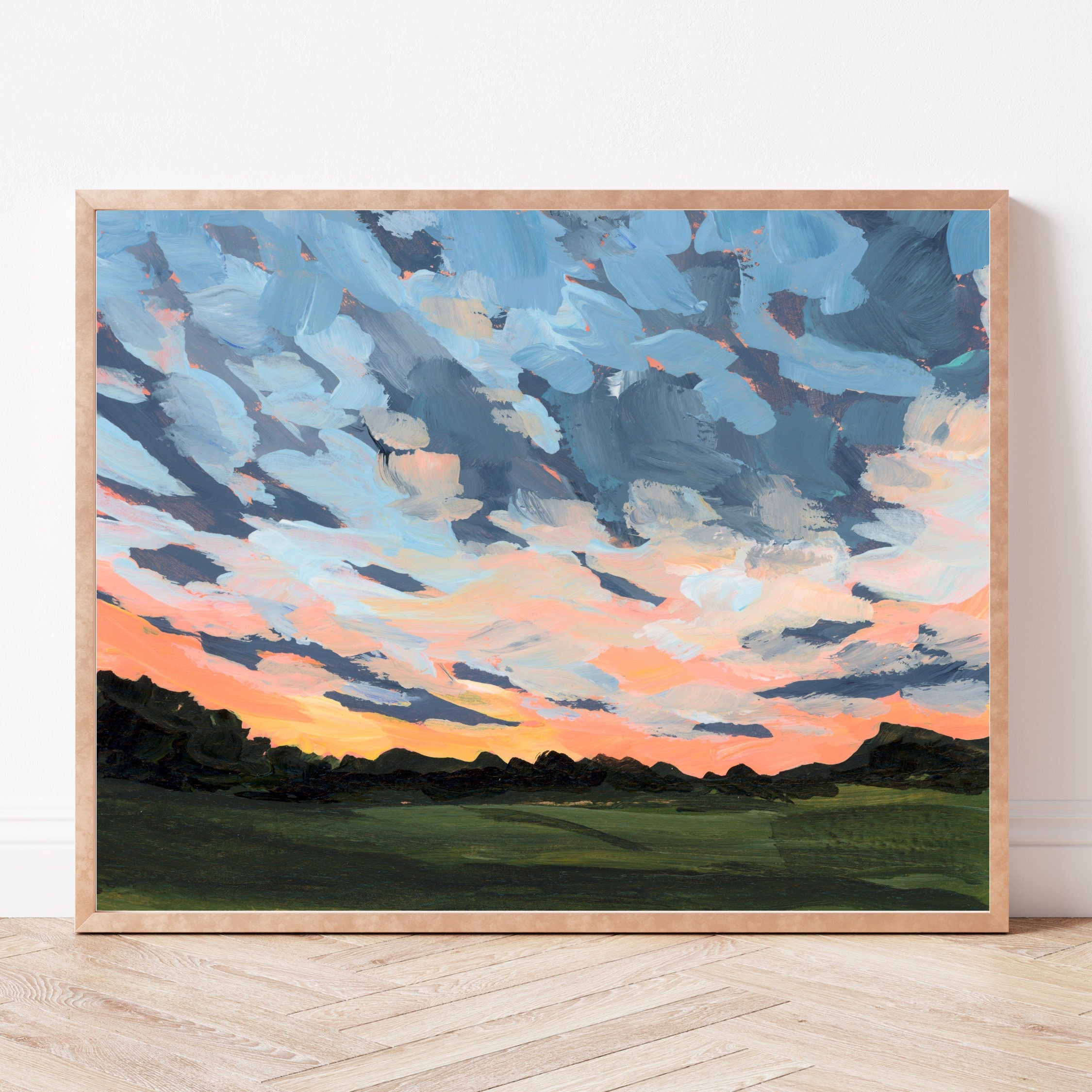 Missouri Sunset Fine Art Print, Midwest Landscape Painting