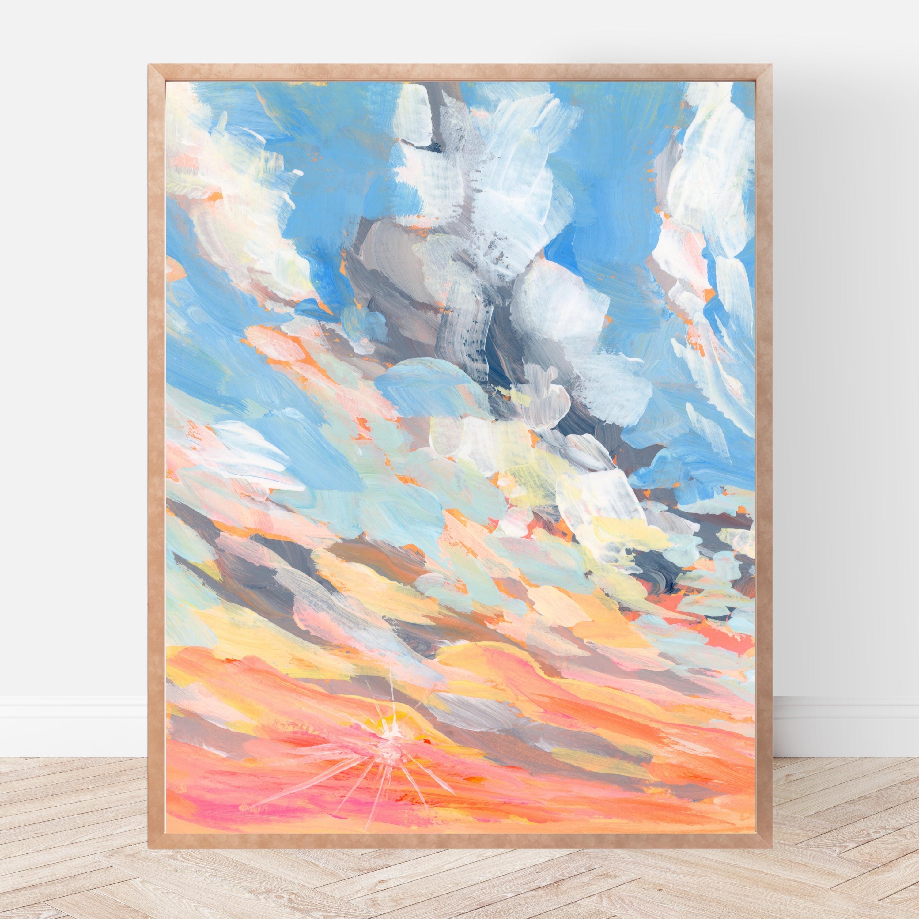 Sunset Cloudscape Fine Art Print, Nursery Wall Decor