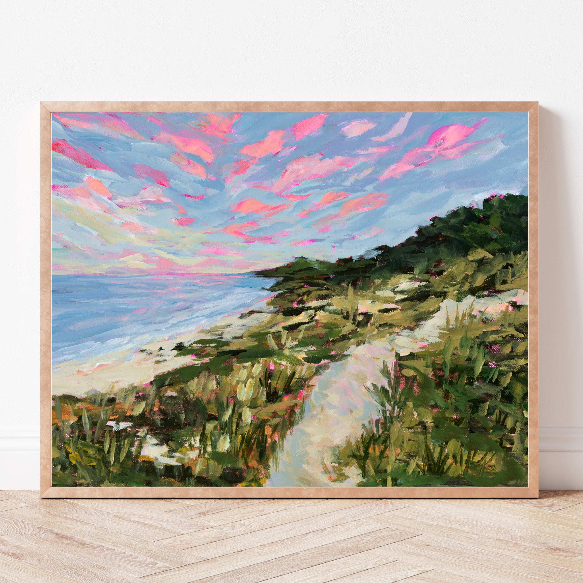 Sleeping Bear Dunes Fine Art Print, Michigan Landscape Painting, Lake Michigan Artwork