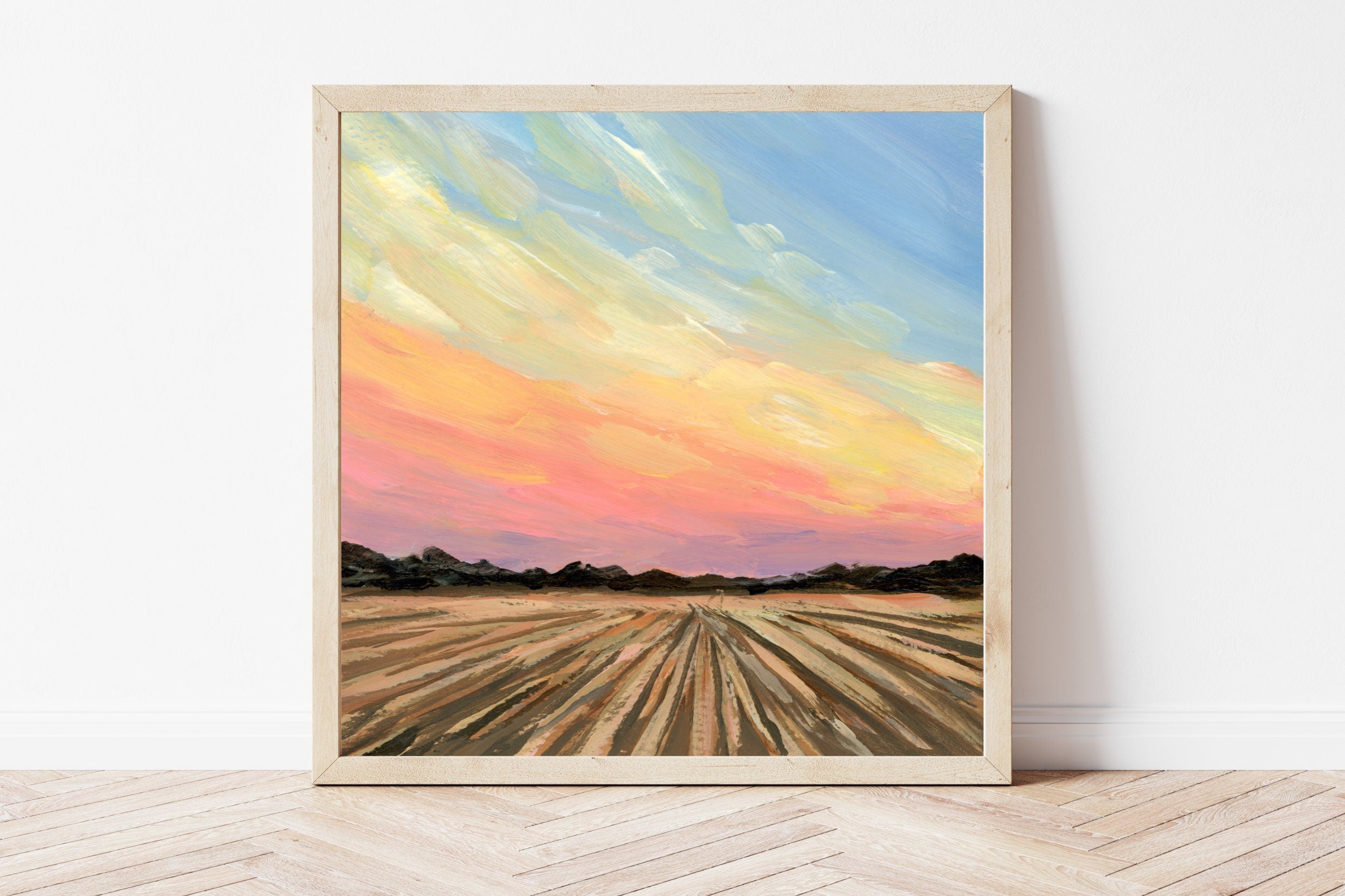 West Texas Sunset Fine Art Print, Amarillo Landscape Painting