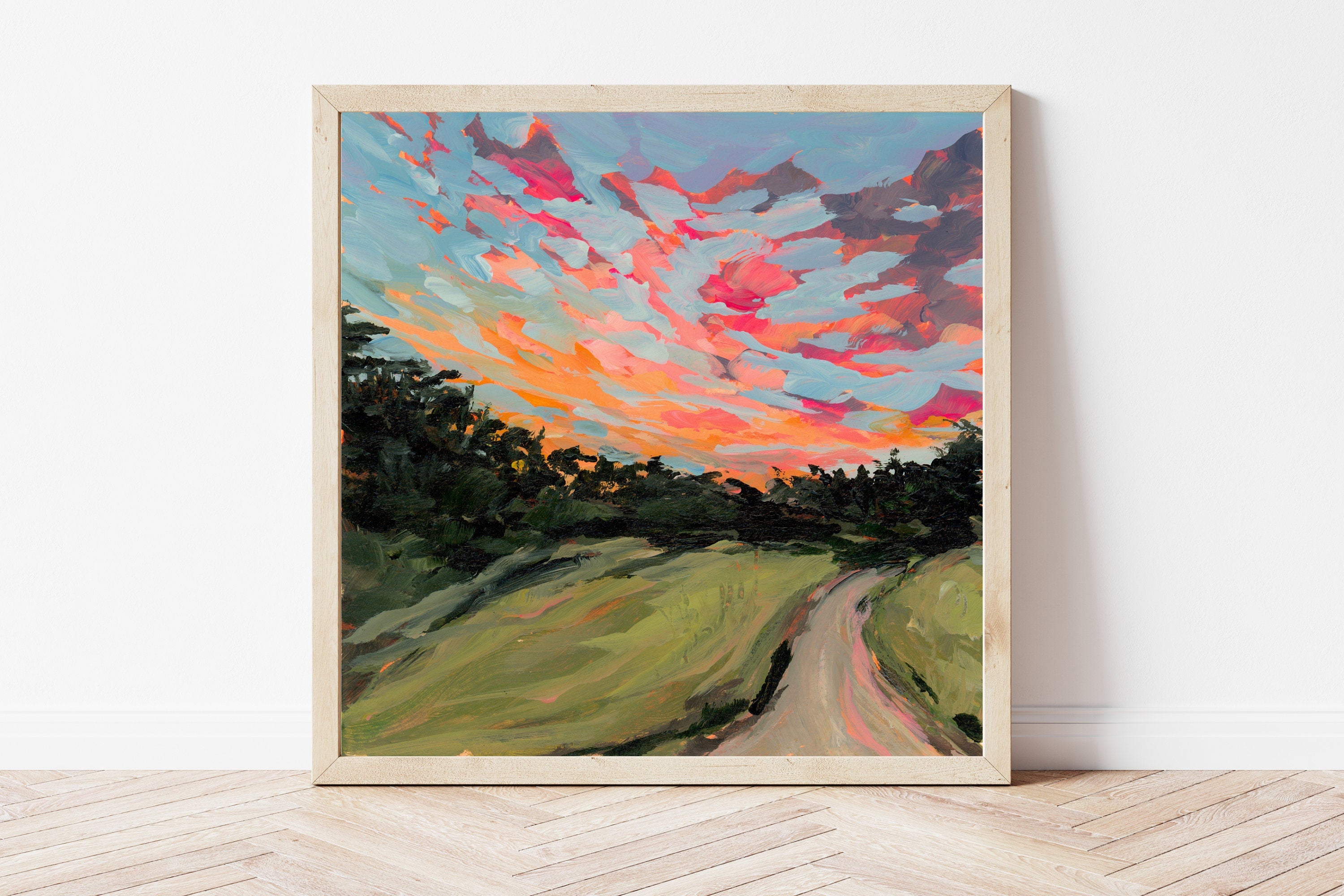 Lexington Kentucky Sunset Fine Art Print – Landscape Painting