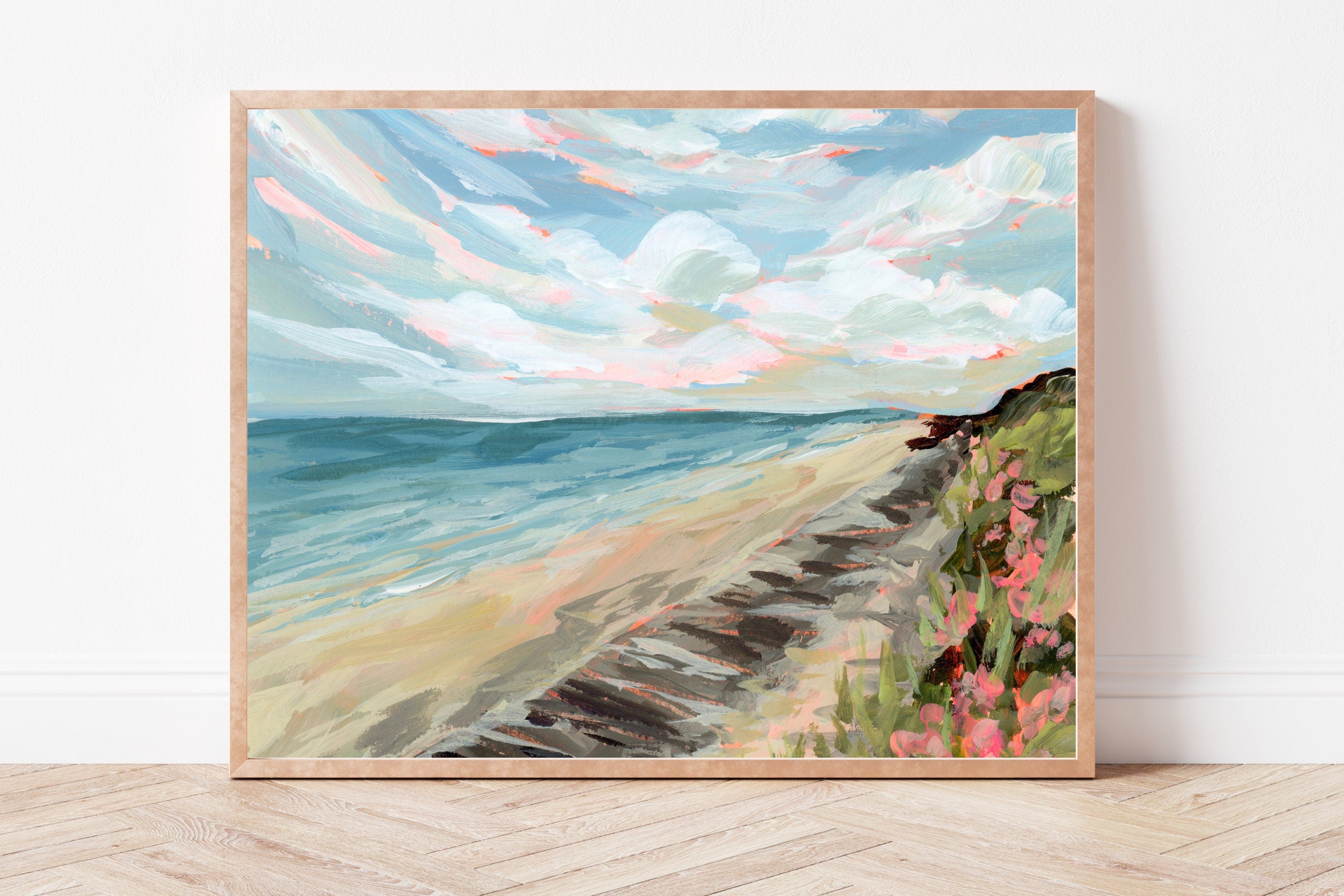 Connecticut Beach Landscape Fine Art Print - New England Coastal Painting