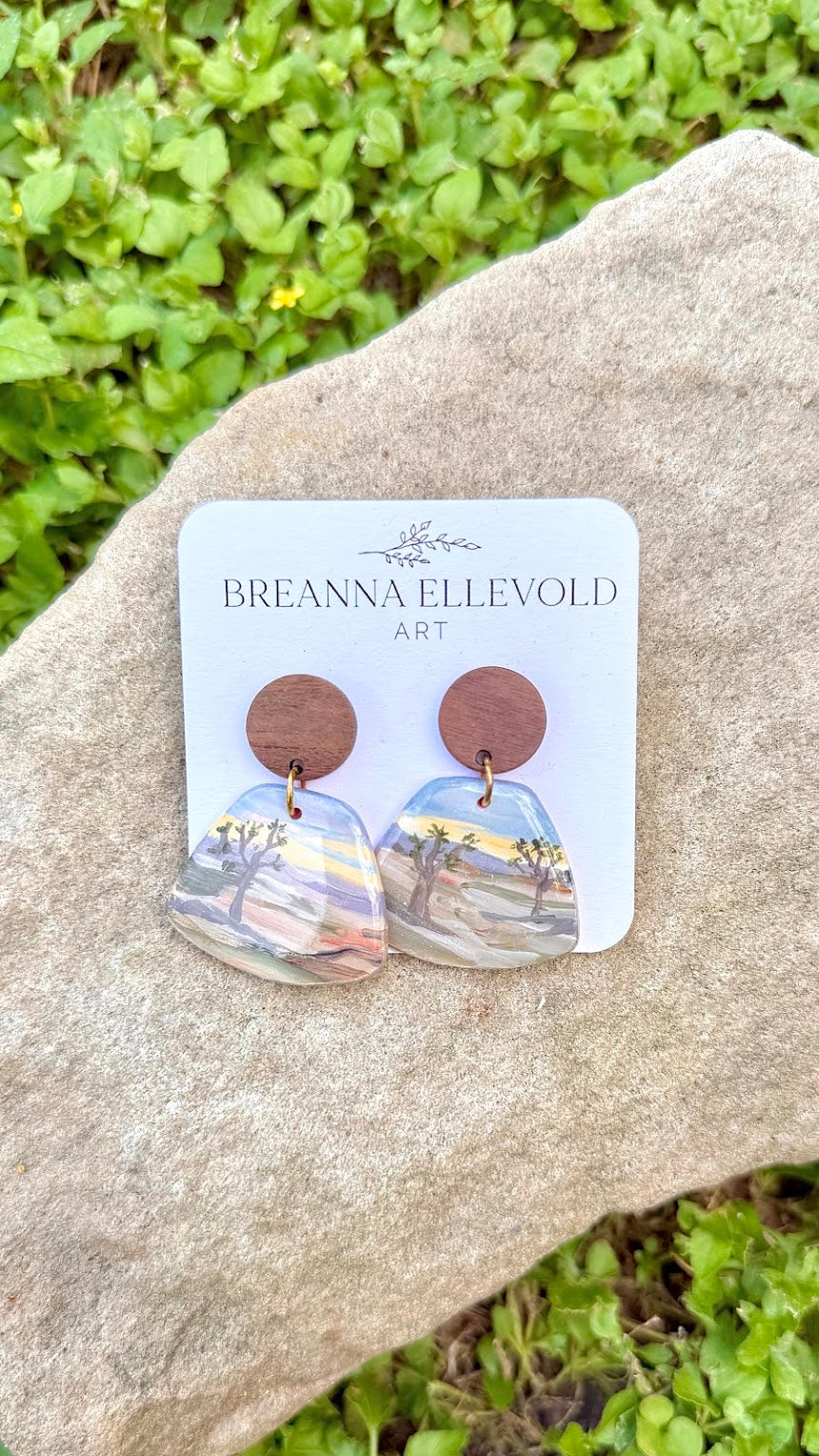 Joshua Tree, California HAND PAINTED EARRINGS