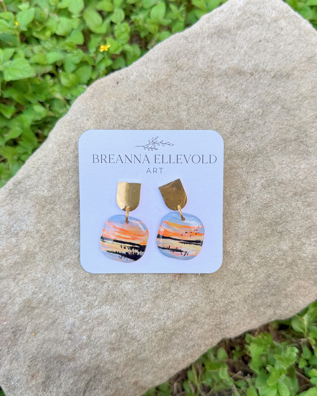 Everglades, Florida HAND PAINTED EARRINGS