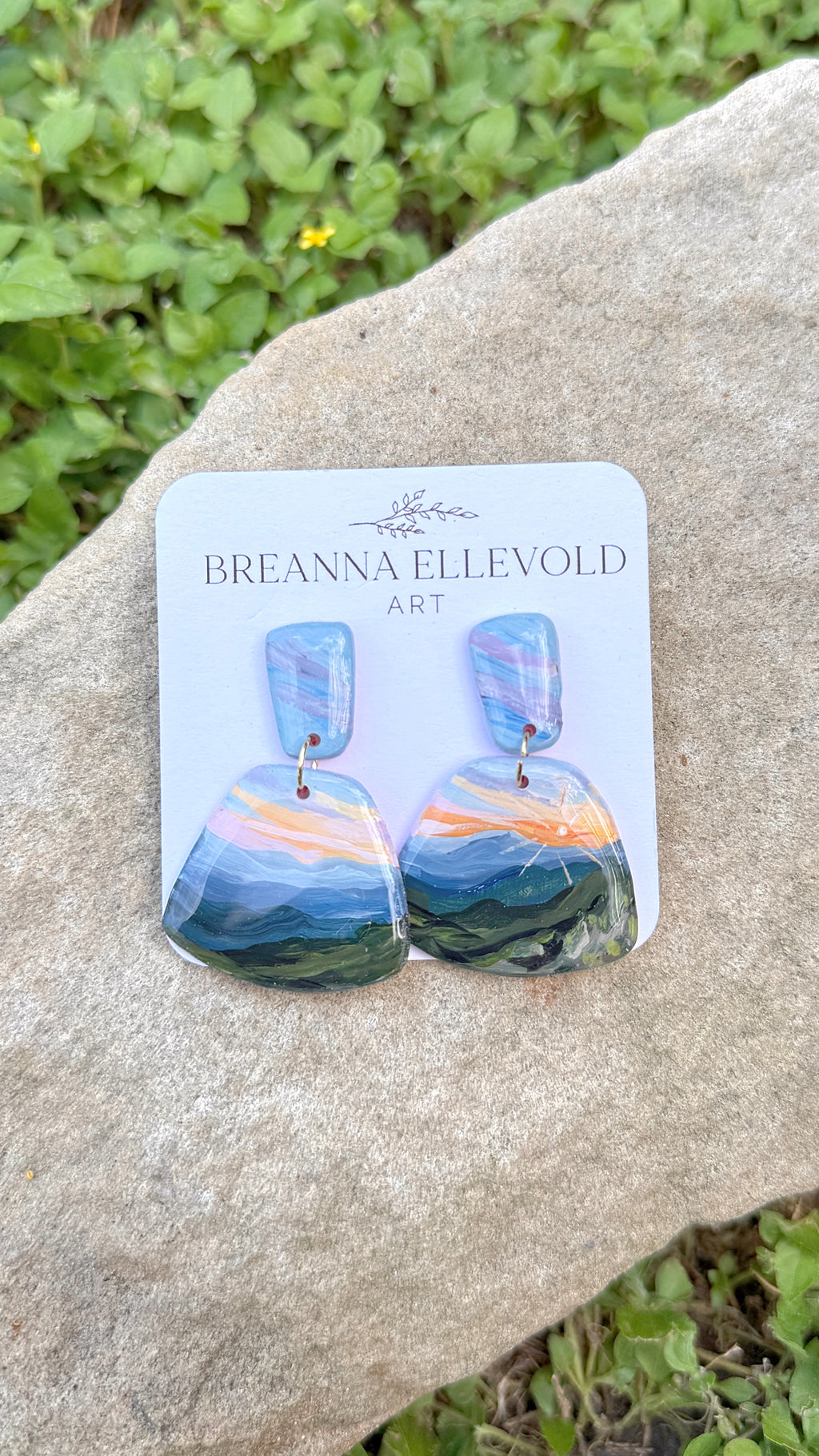 Kings Canyon, California HAND PAINTED EARRINGS