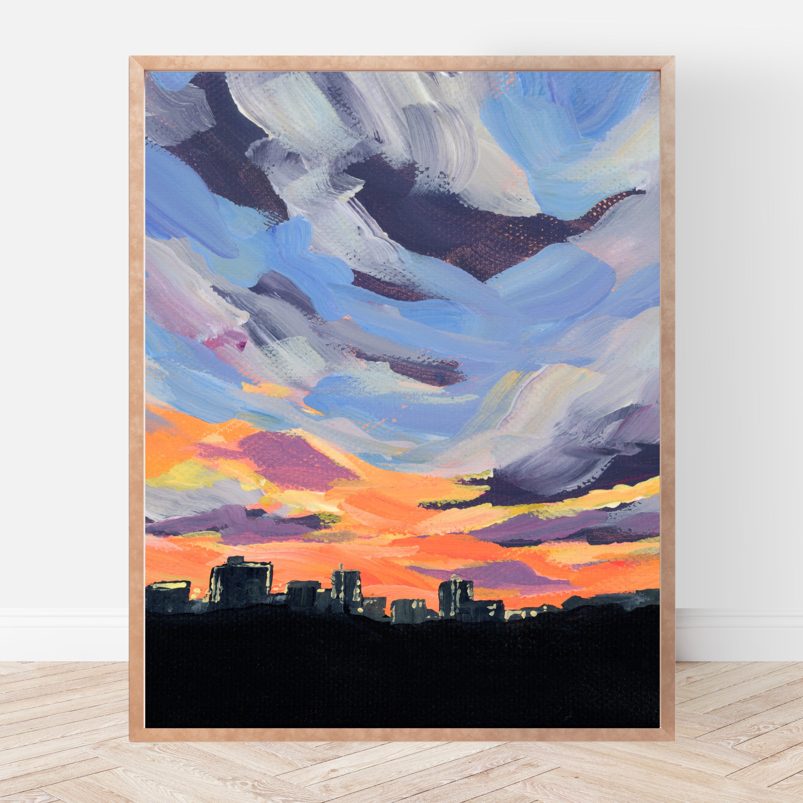 Fort Worth Texas Fine Art Print, Sunset Skyline Artwork
