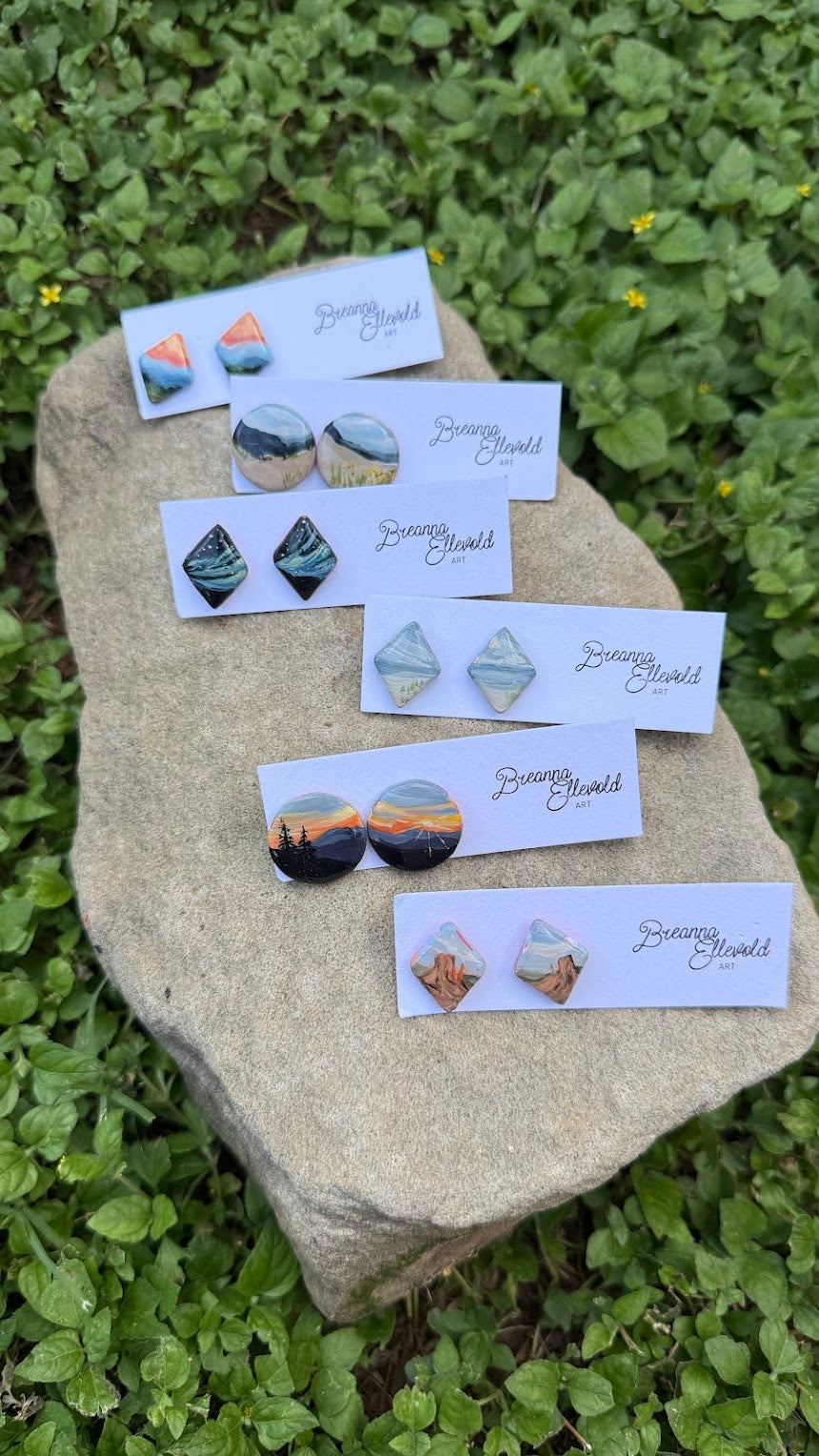 Shenandoah, Virginia HAND PAINTED EARRINGS