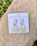 White Sands,New Mexico HAND PAINTED EARRINGS