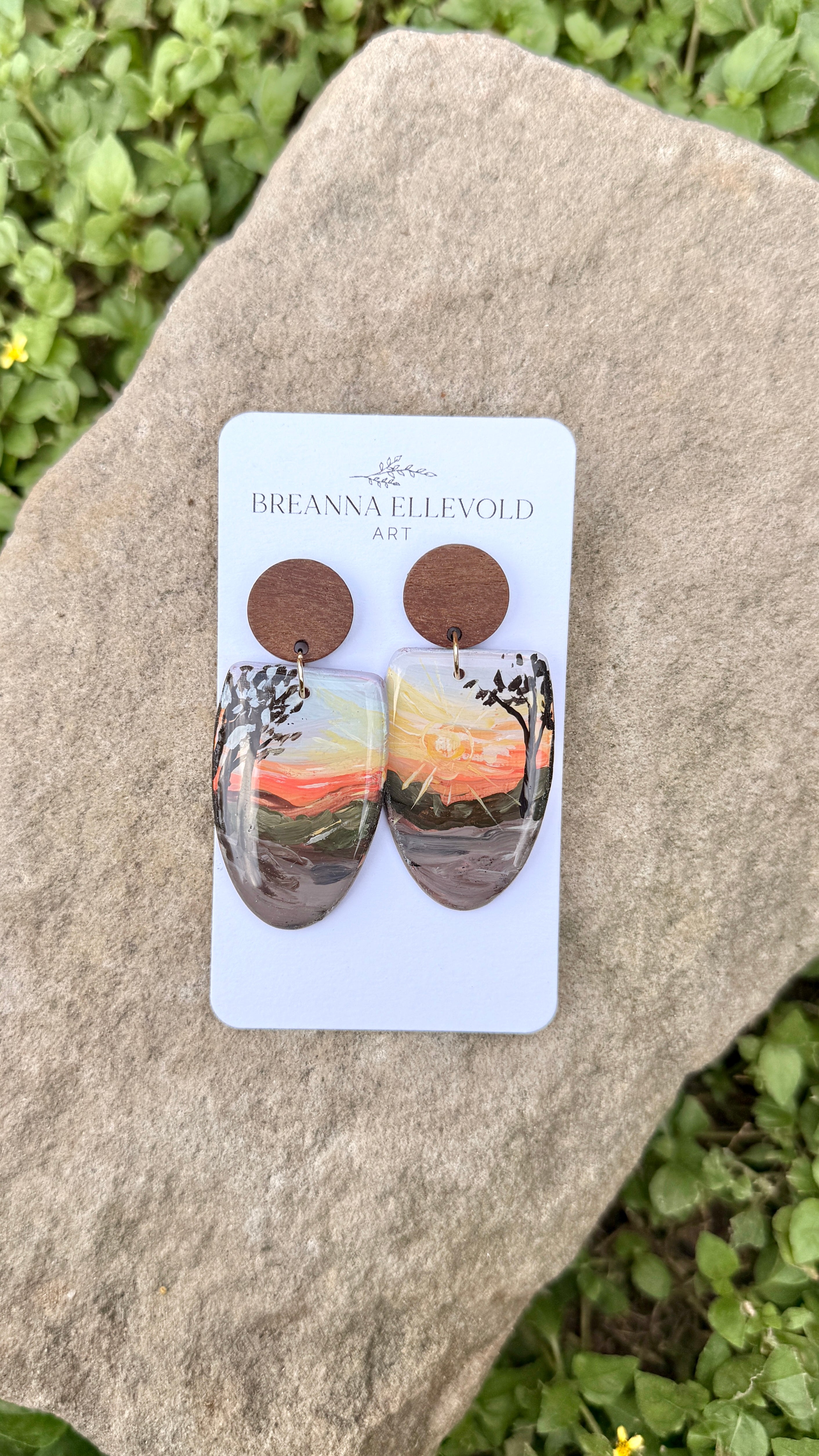 Cuyahoga Valley, Ohio HAND PAINTED EARRINGS