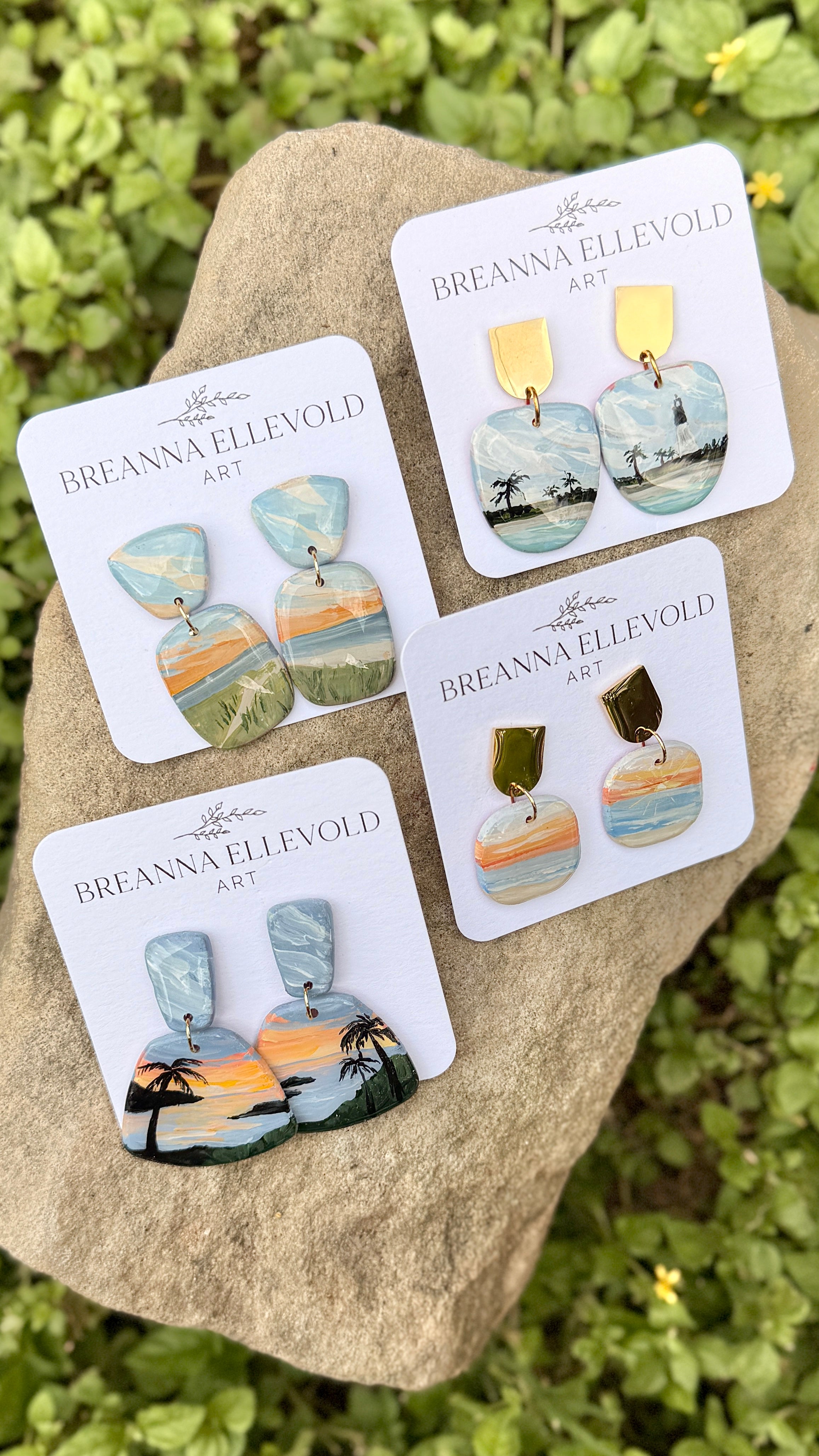 Padre Island National Seashore HAND PAINTED EARRINGS