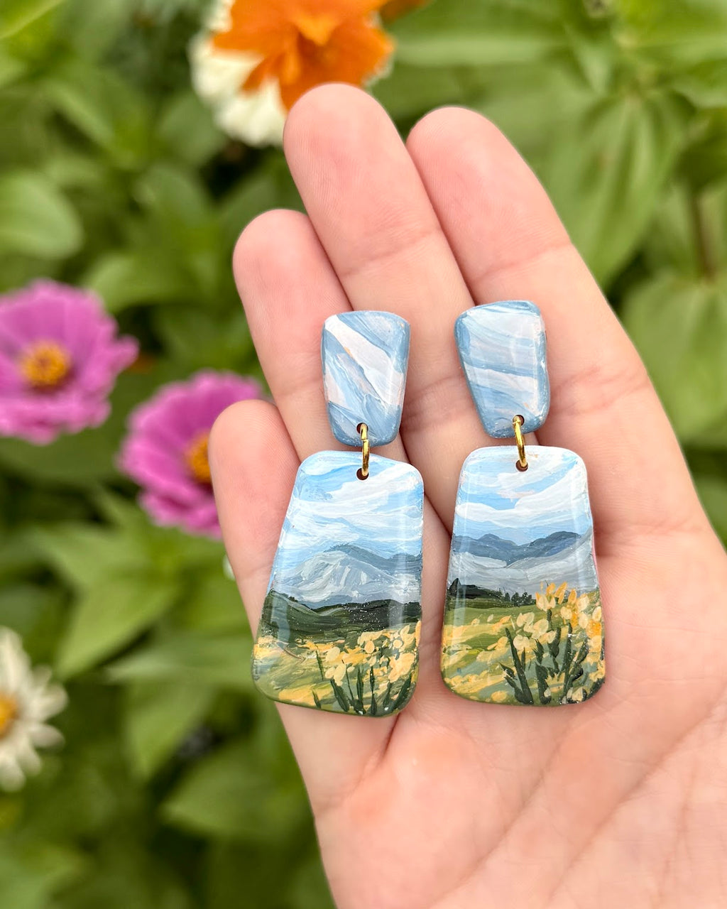 Guadalupe Mountains, Texas HAND PAINTED EARRINGS