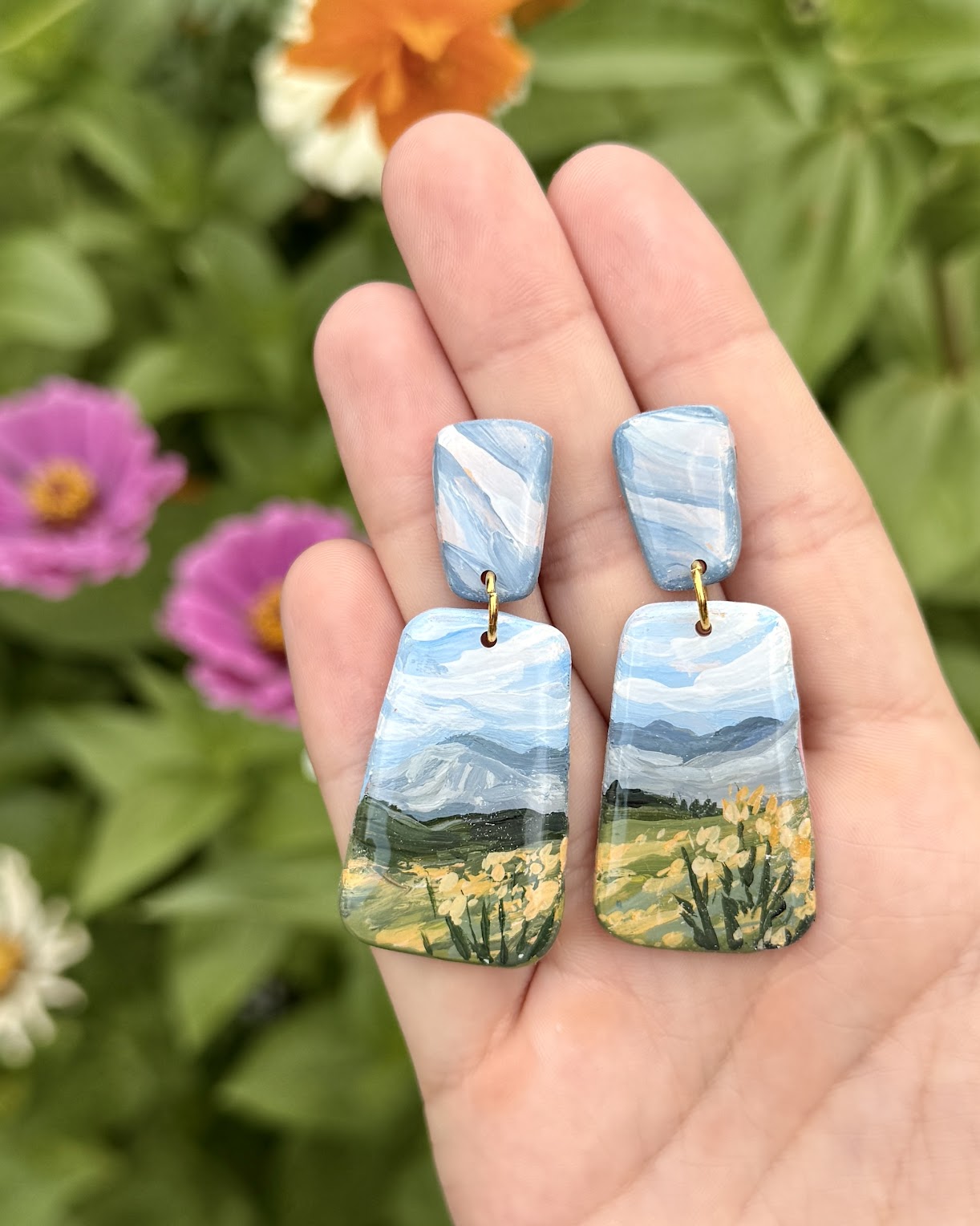 Guadalupe Mountains, Texas HAND PAINTED EARRINGS