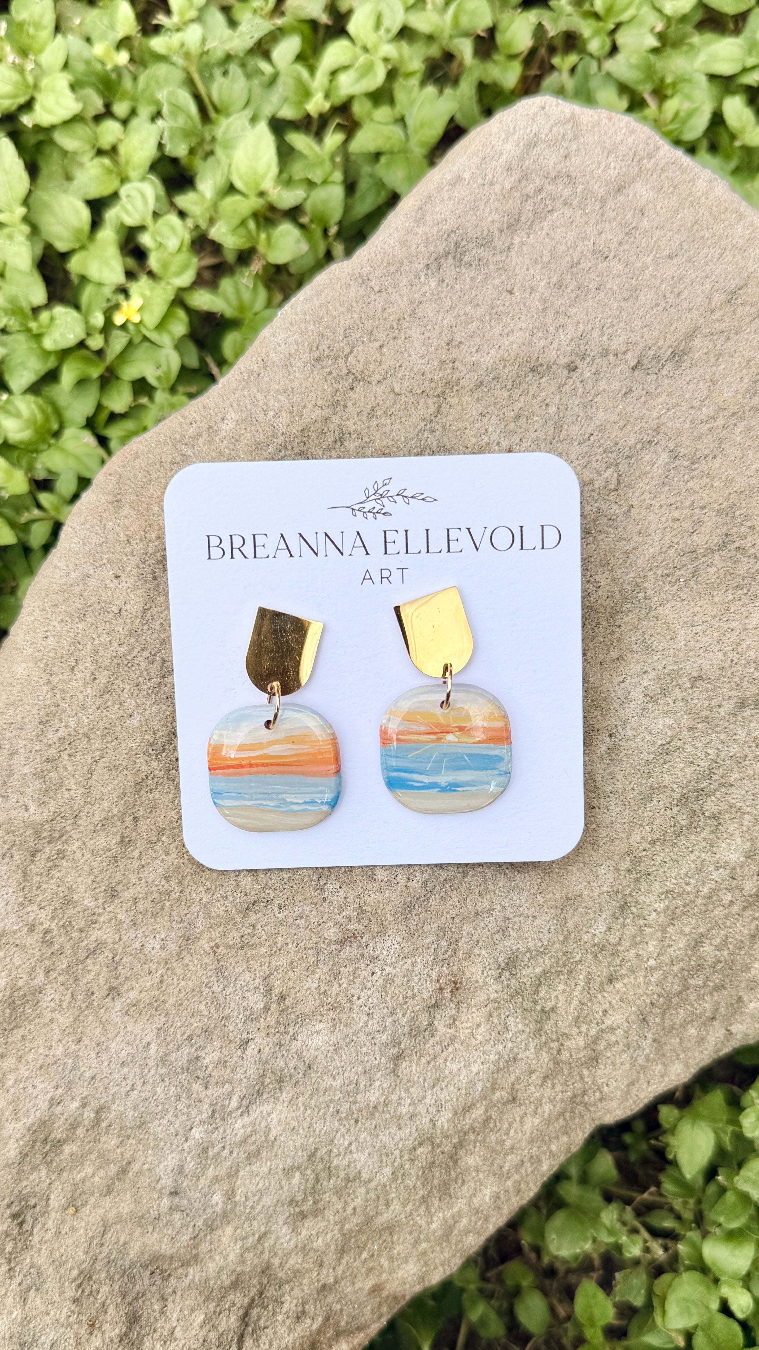 Padre Island National Seashore HAND PAINTED EARRINGS