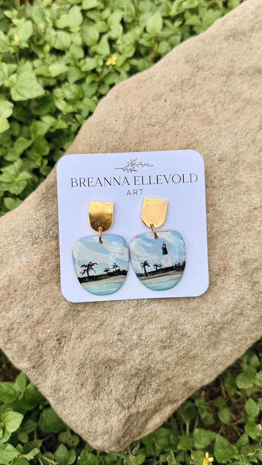 Dry Tortugas, Florida HAND PAINTED EARRINGS