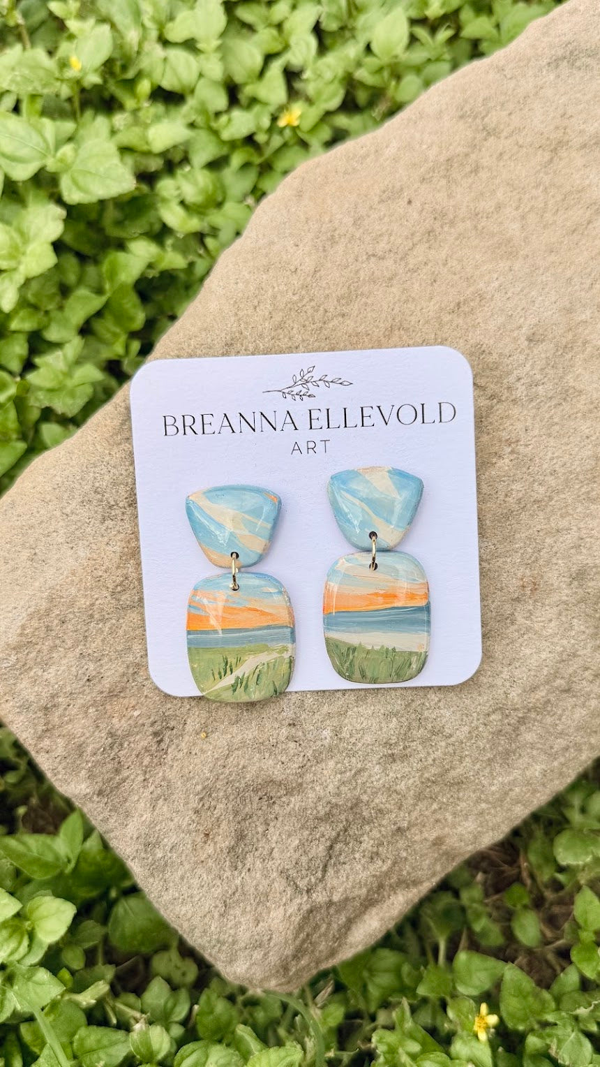 Cape Cod National Seashore HAND PAINTED EARRINGS