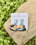 Sunset Palms, American Samoa HAND PAINTED EARRINGS