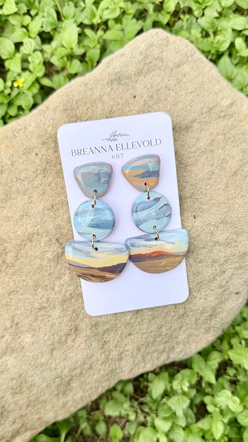Death Valley, California HAND PAINTED EARRINGS