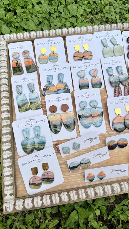 Acadia, Maine HAND PAINTED EARRINGS