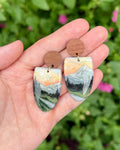 Denali National Park, Alaska HAND PAINTED EARRINGS