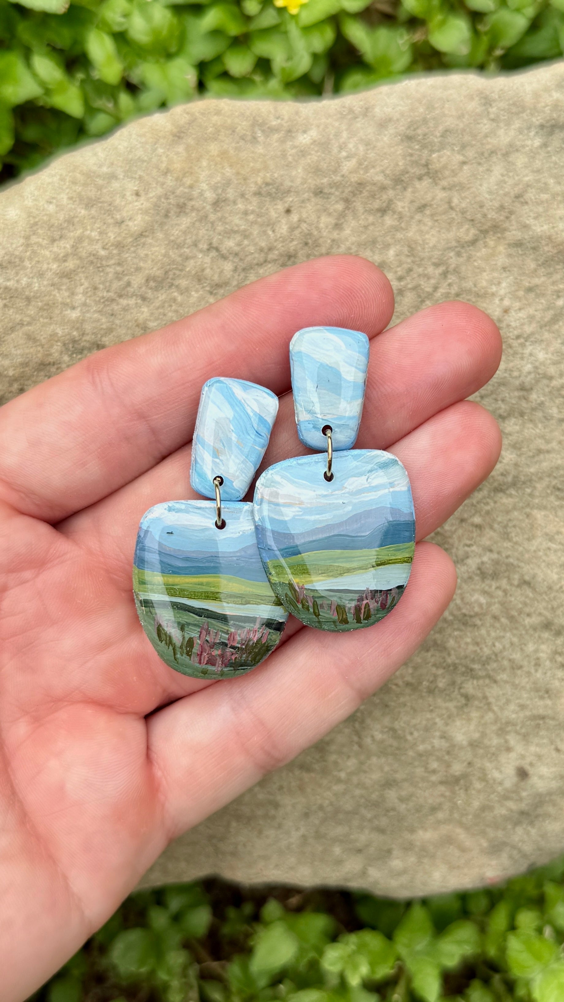 Kobuk Valley, Alaska HAND PAINTED EARRINGS