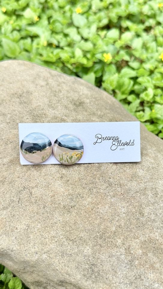 Great Sand Dunes, Colorado HAND PAINTED EARRINGS
