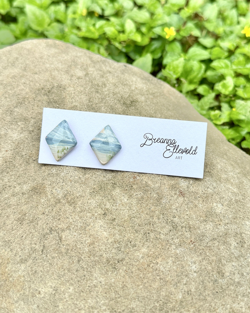 Beach Dunes, HAND PAINTED EARRINGS
