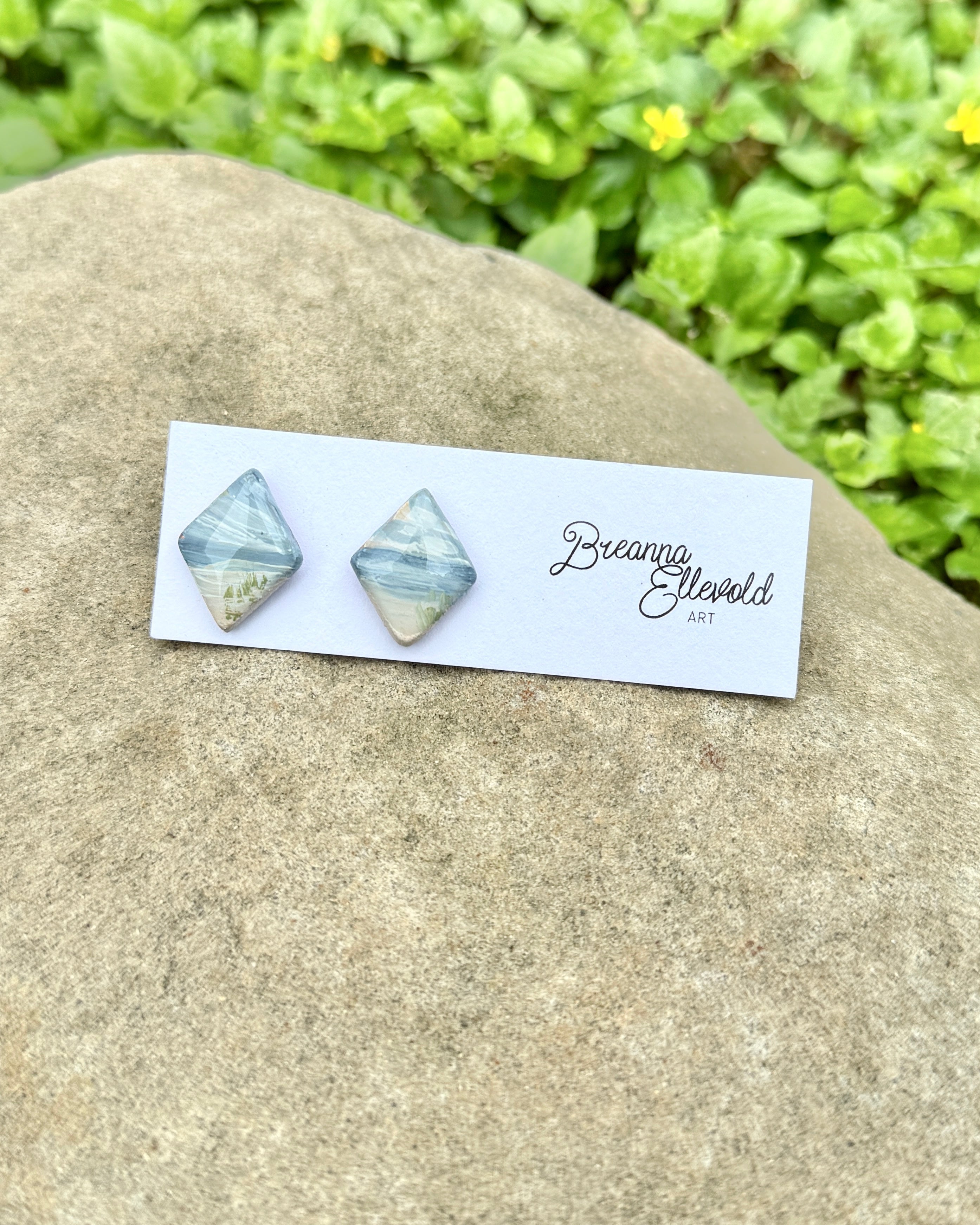Beach Dunes, HAND PAINTED EARRINGS