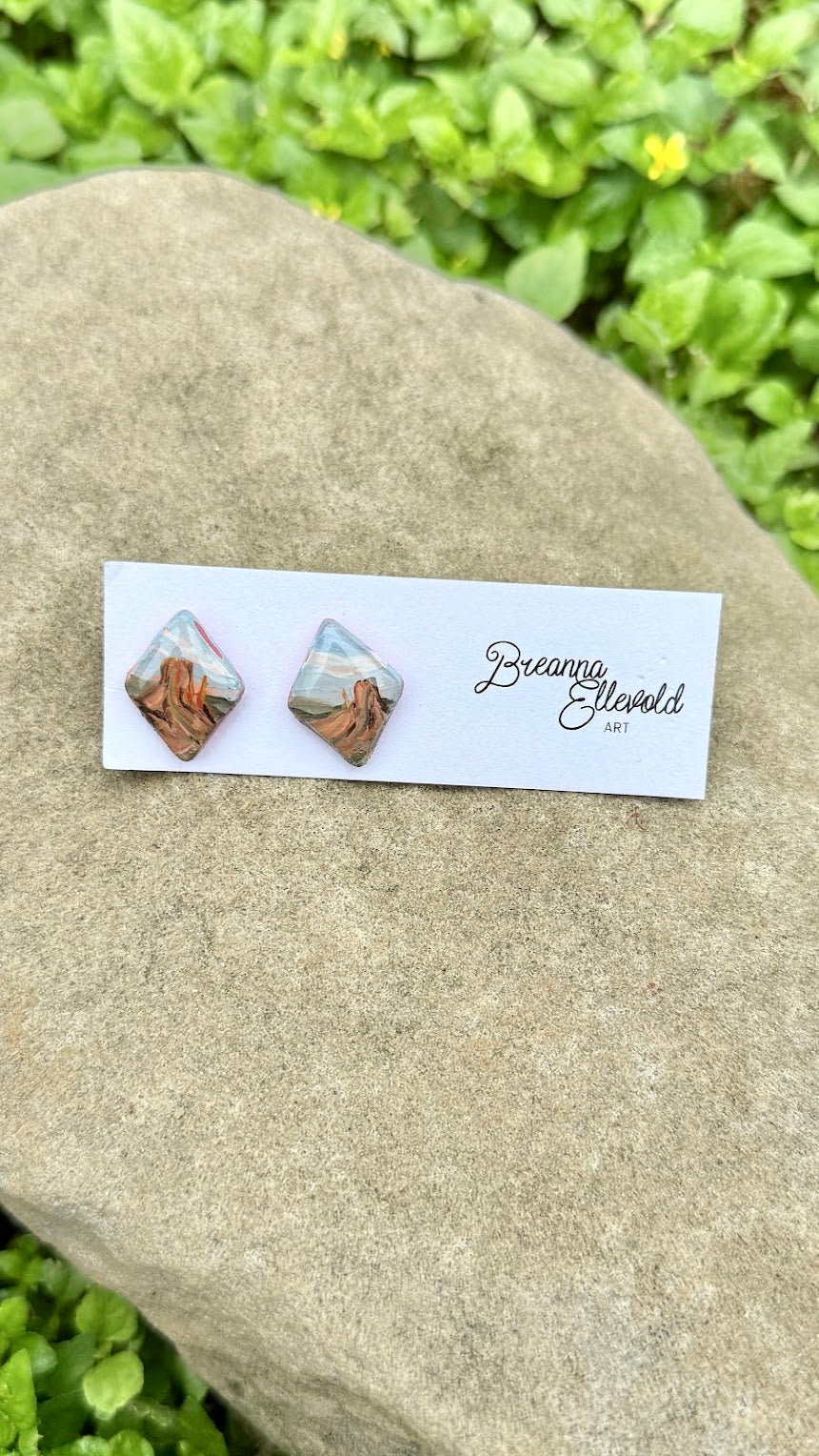 Monument Valley, Arizona HAND PAINTED EARRINGS