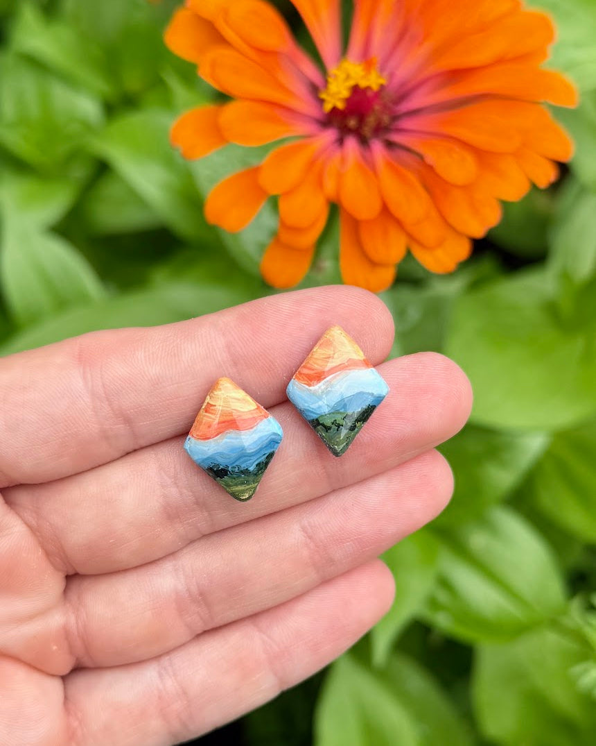 Shenandoah, Virginia HAND PAINTED EARRINGS