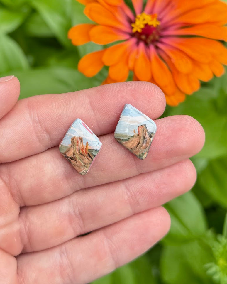 Monument Valley, Arizona HAND PAINTED EARRINGS
