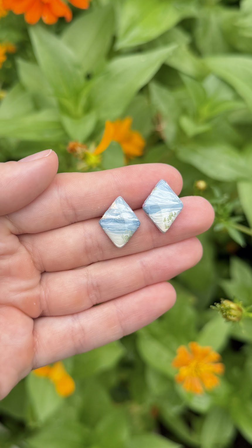 Beach Dunes, HAND PAINTED EARRINGS
