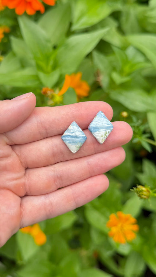Beach Dunes, HAND PAINTED EARRINGS