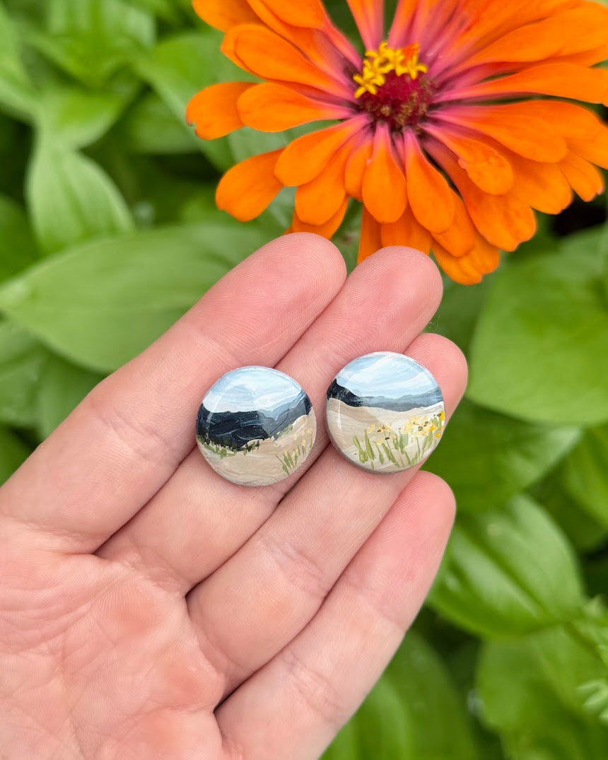 Great Sand Dunes, Colorado HAND PAINTED EARRINGS