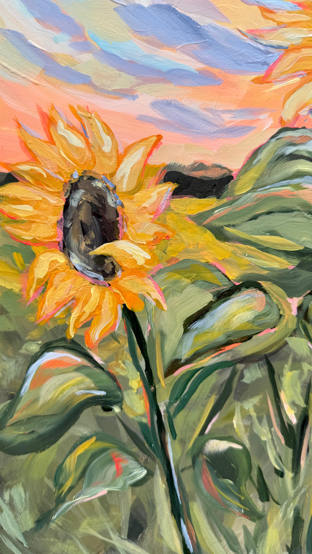 Sunflowers in Texas, 16x20 ORIGINAL
