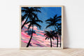 Maui Palm Tree Fine Art Print, Hawaii Landscape Painting