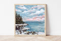 Wisconsin Winter Fine Art Print, Lake Landscape Painting, Lake House Decor