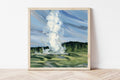 Old Faithful Geyser Fine Art Print: Yellowstone National Park Landscape, Wyoming Artwork