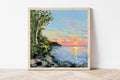 Wisconsin Lake Sunset Fine Art Print, Door County Landscape Painting